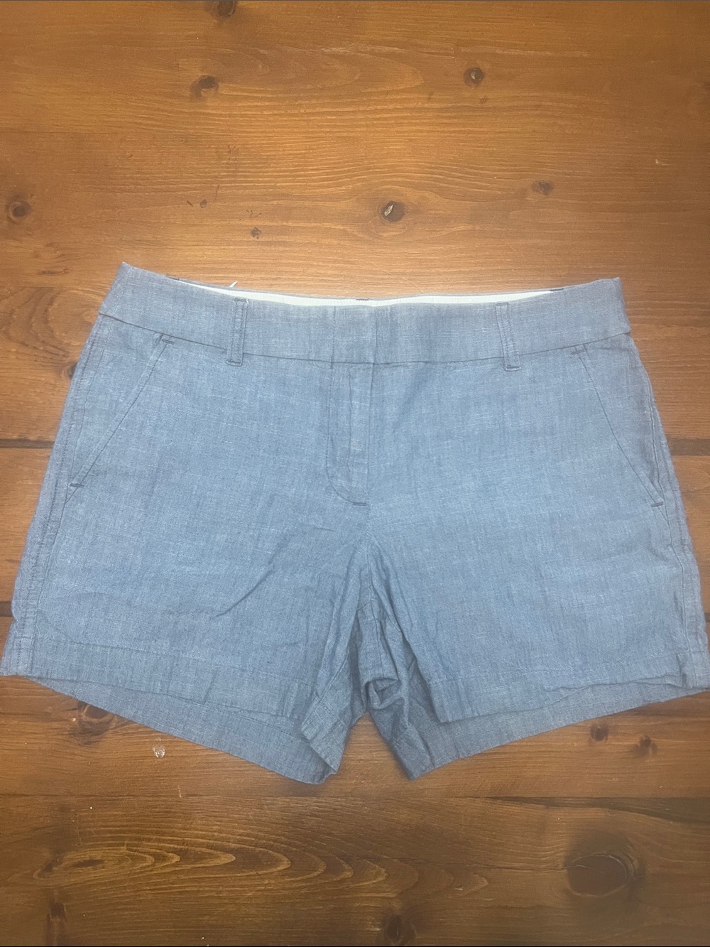 J. Crew Chambray-Style Blue Bermuda Shorts